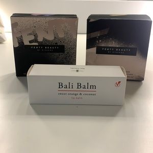 New and unused Fenty beauty bundle and Bali lip balm